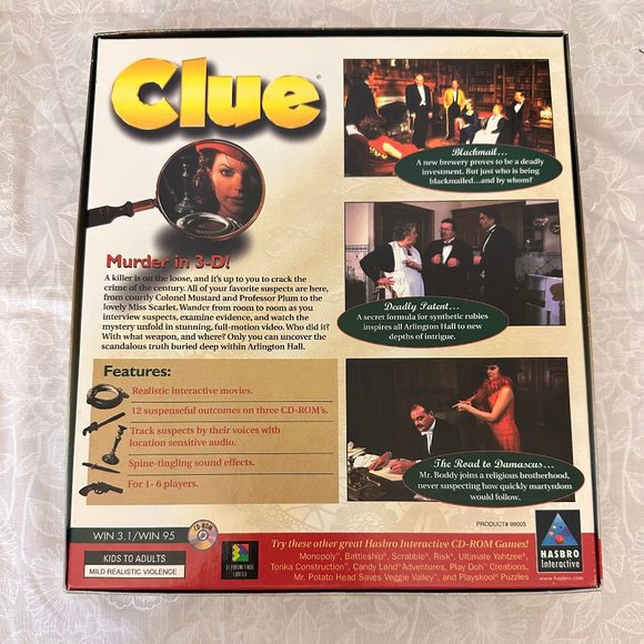 Clue PC Game Classic Detective Game with 12 Mysteries - Picture 4 of 5